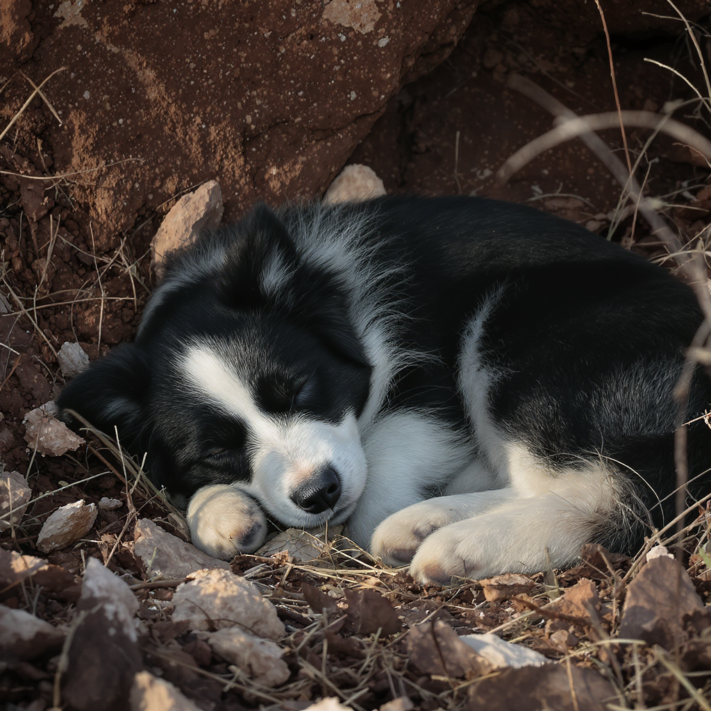 Border Collies Sleeping