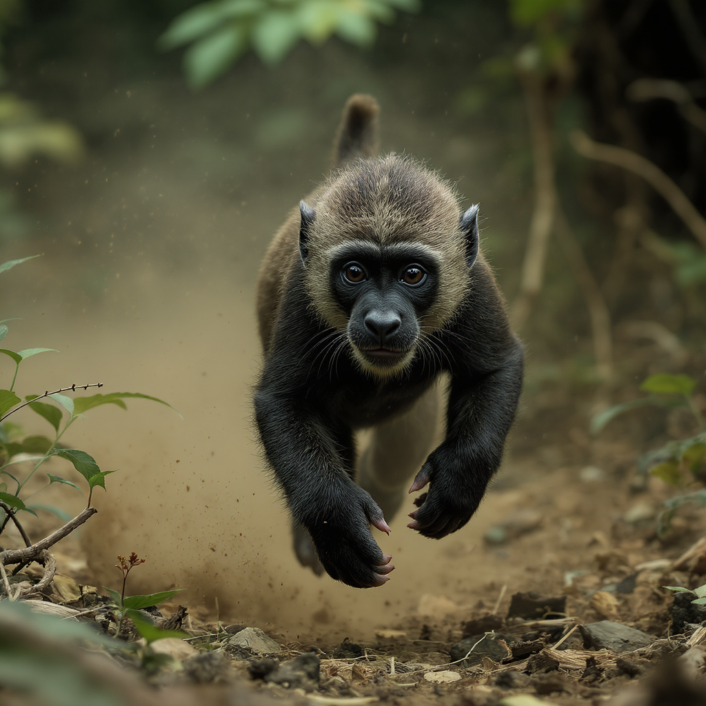 Chimpansees Running