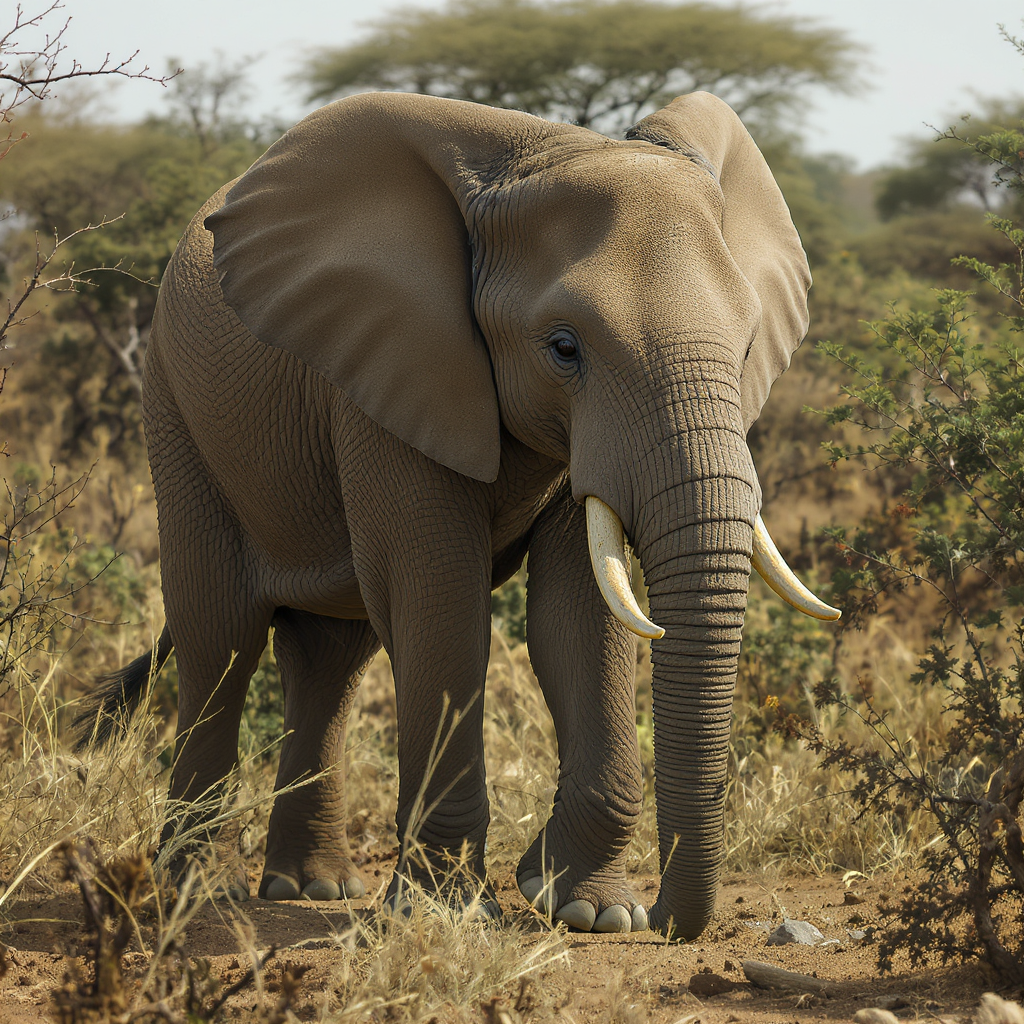 Elephants Feeding