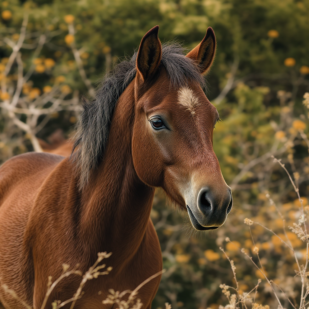 Horses Looking Around