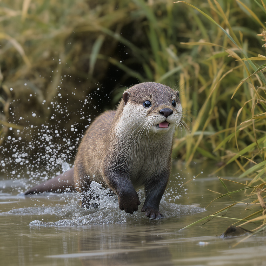 Otters Running
