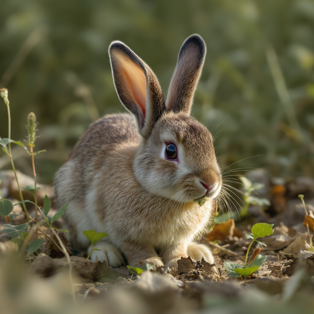 Rabbits Feeding